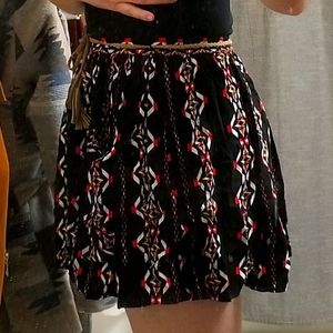Forever 21 Boho Midi Skirt with Sash Size S